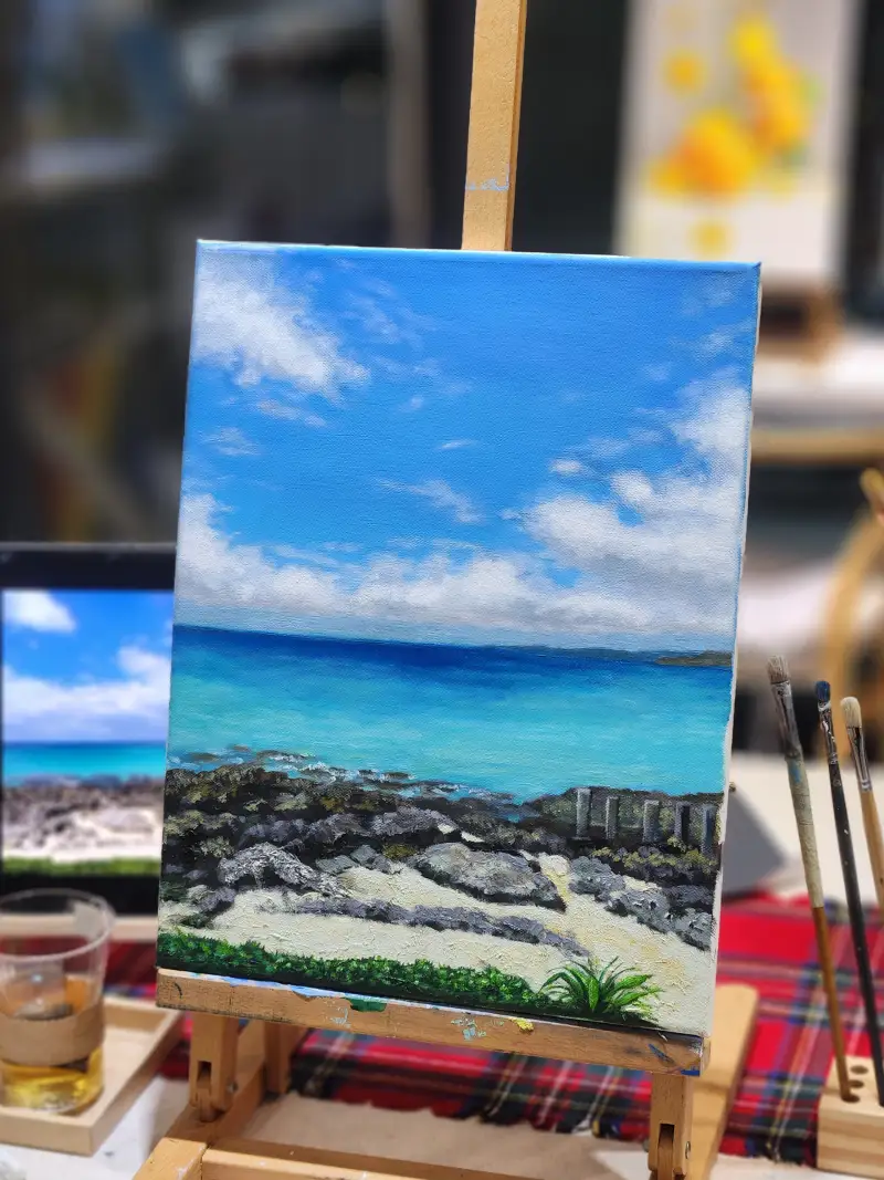 유화풍경,풍경화,바다,바다풍경화