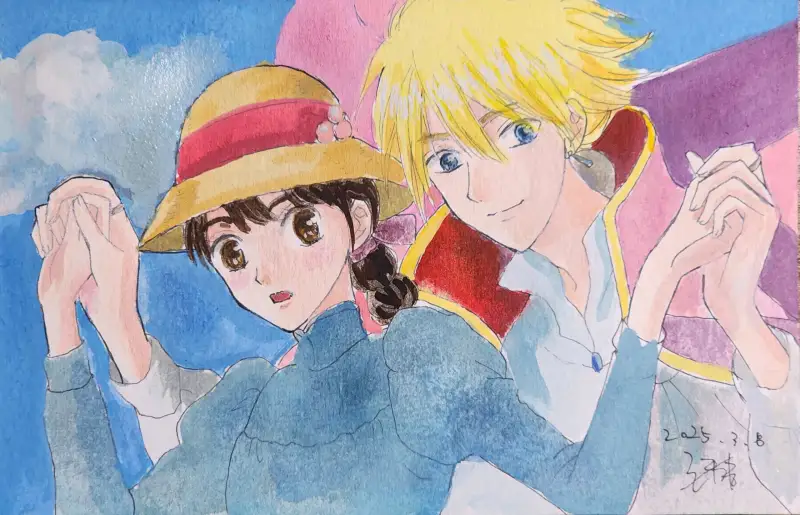 화방넷드로잉로그,드로잉로그,미젤로과슈,과슈,지브리,하울의움직이는성