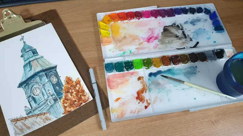 화방넷드로잉로그,미젤로과슈,쿰붓,캔손몽발,윈저앤뉴튼펜