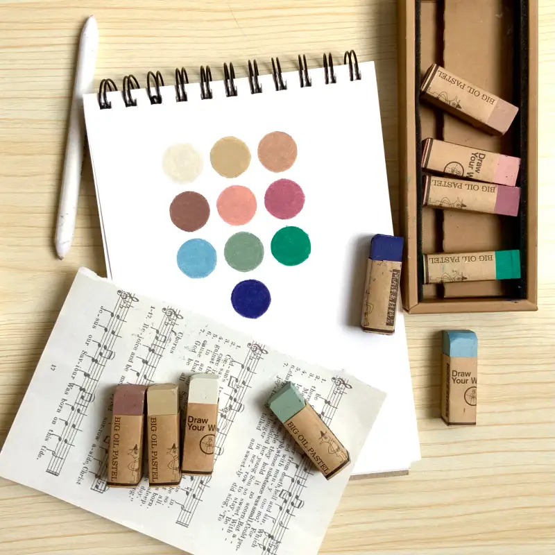 카와치,오일파스텔