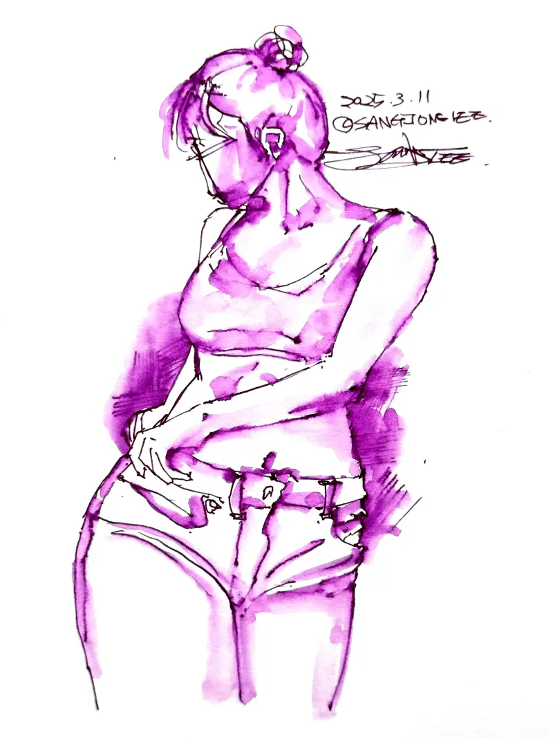 잉크드로잉,만년필크로키