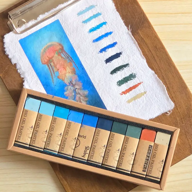 카와치,오일파스텔,화원,우드클립보드,라말리