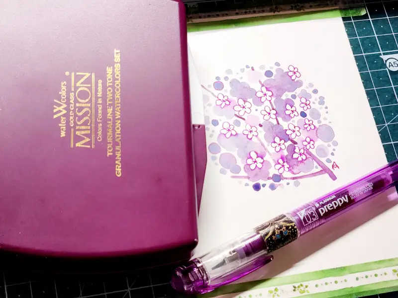 미젤로,플래티넘,물감,만년필