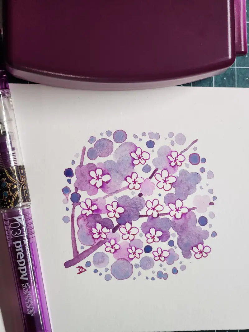 미젤로,플래티넘,물감,만년필