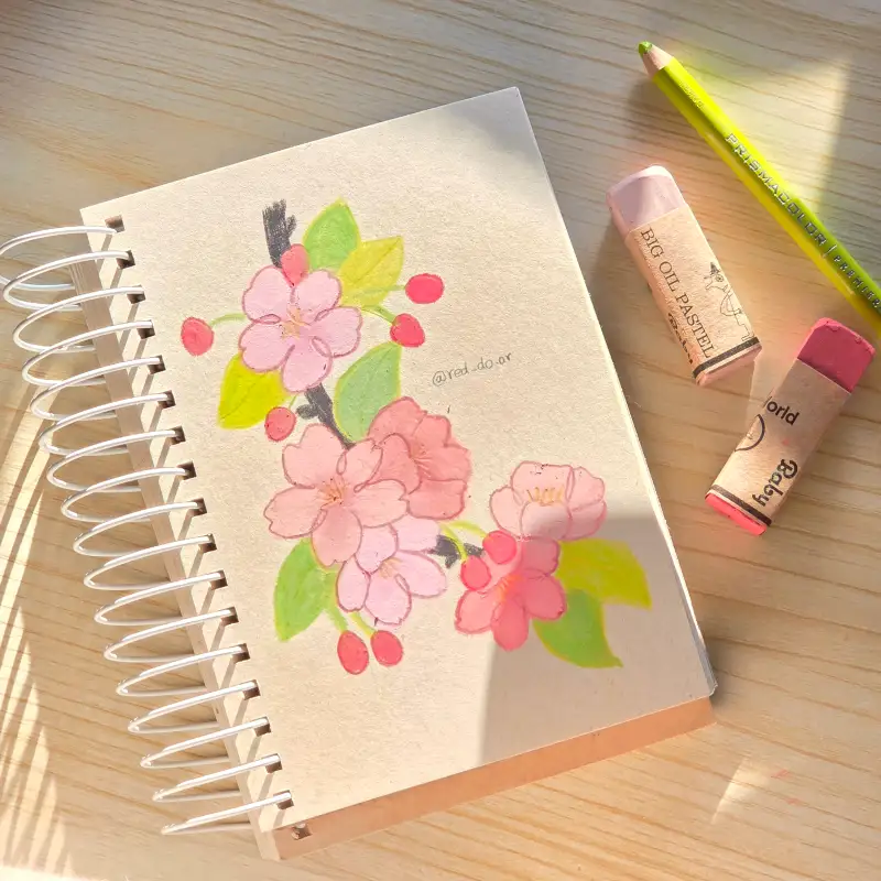 카와치,오일파스텔