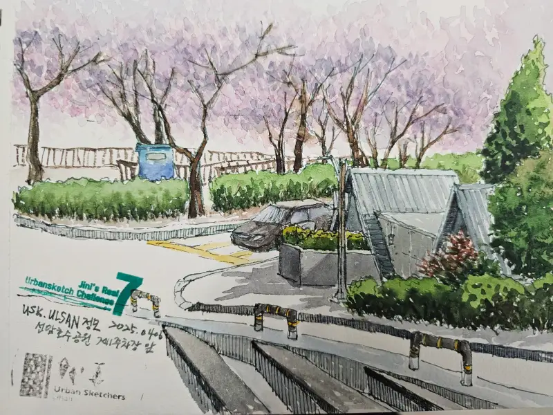 화방넷,드로잉로그,드로잉로그7기,어반스케치,벚꽃,벚꽃그리기