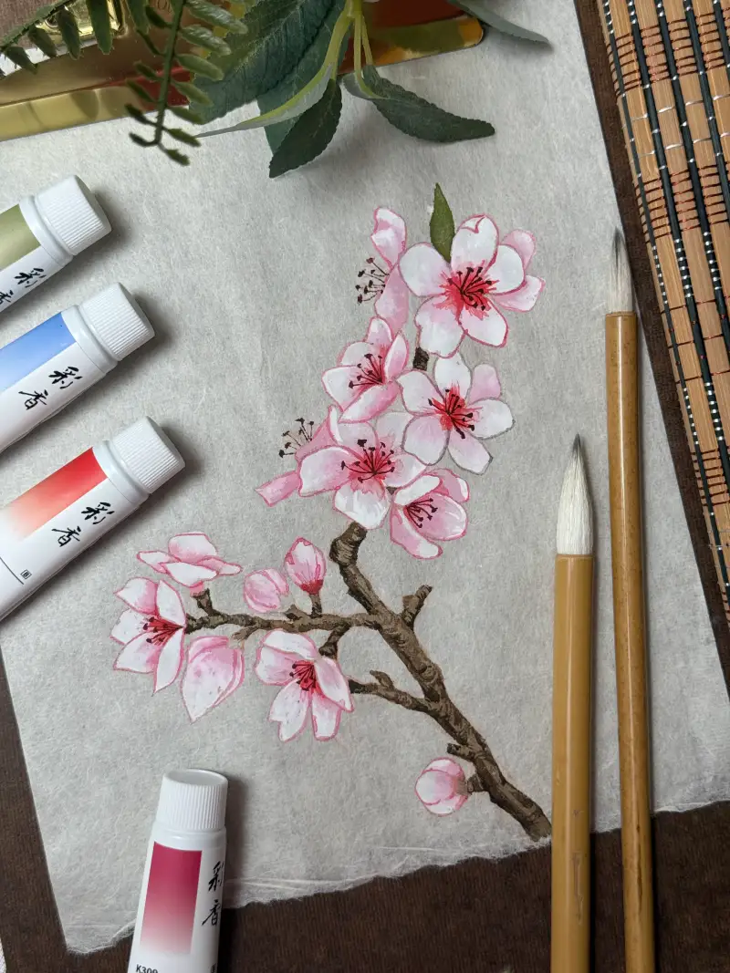 벚꽃,한국화,드로잉로그7기
