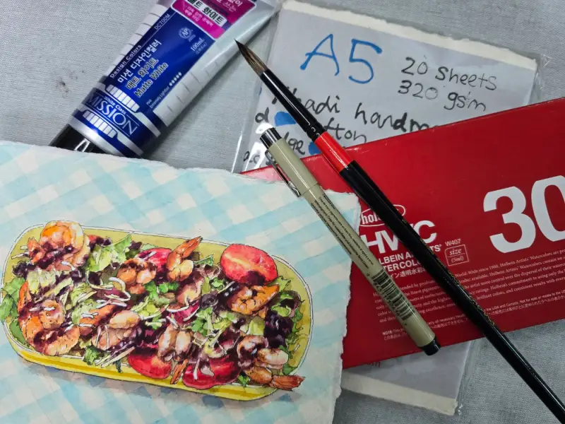 홀베인수채화물감,카디페이퍼