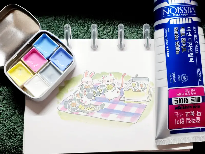 미젤로,미션디자인컬러,매트화이트