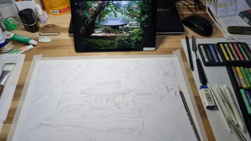 파브리아노,오일파스텔,전용지