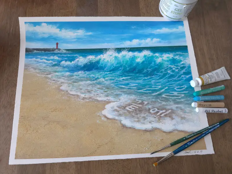 파브리아노,문교오일파스텔,띤또레또,신한유화물감,화방넷드로잉로그,드로잉로그7기,드로잉챌린지,최애곡