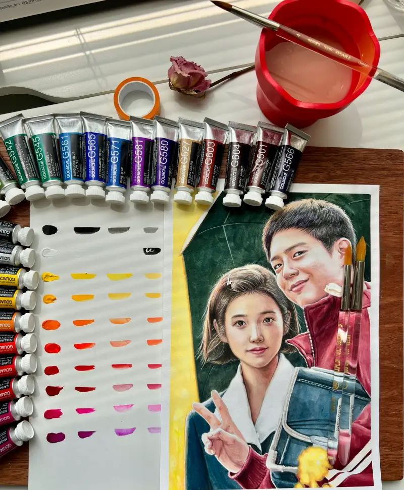 수채화과슈,홀베인,인물화그리기