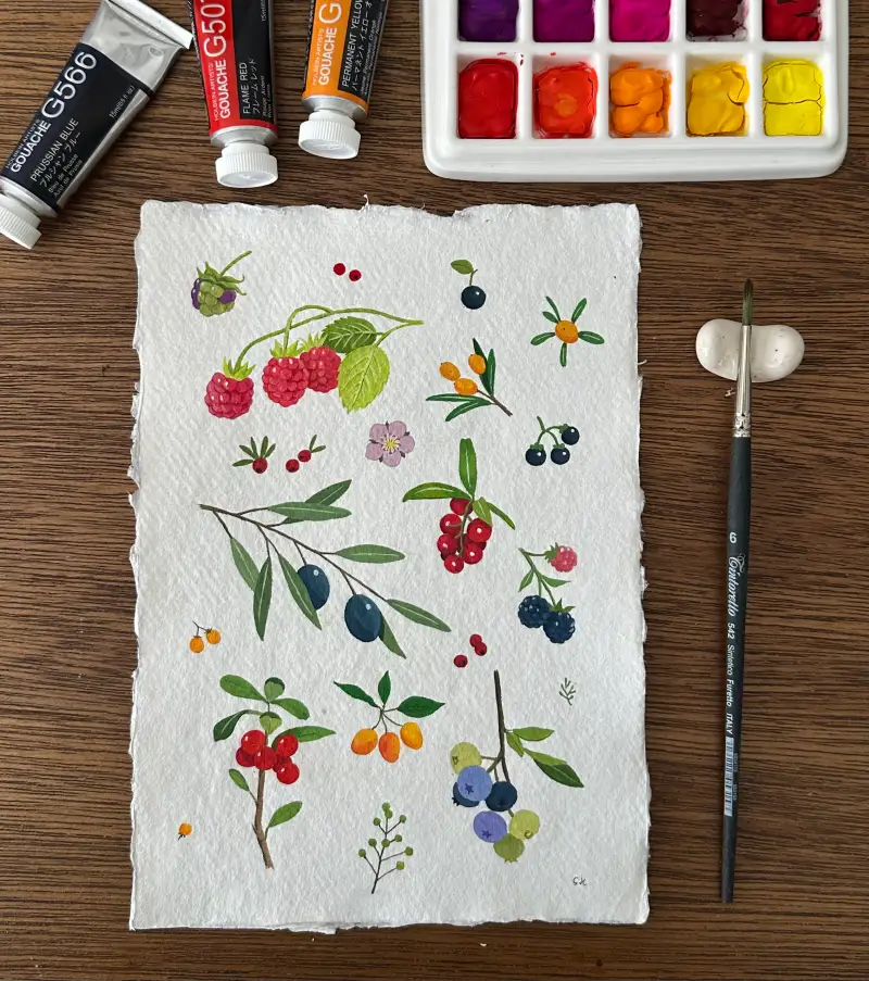 홀베인수채과슈24색