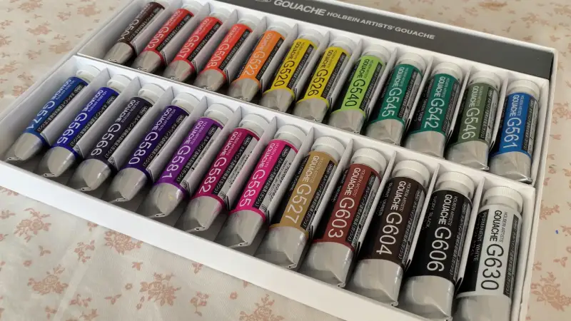 홀베인,홀베인과슈,수채과슈,holbein,gouche,홀베인수채과슈