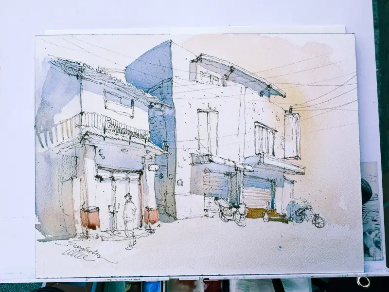 어반스케치,수채화,Watercolor,펜수채화,펜