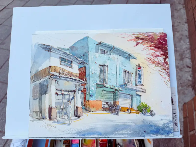 Urbansketch,arches,watercolorpad,수채화패드,송이냥,이냥