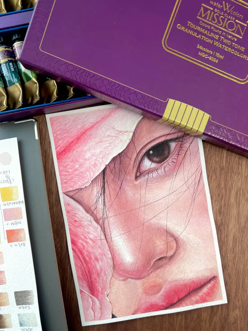 인물수채화,물감추천,수채화용지추천