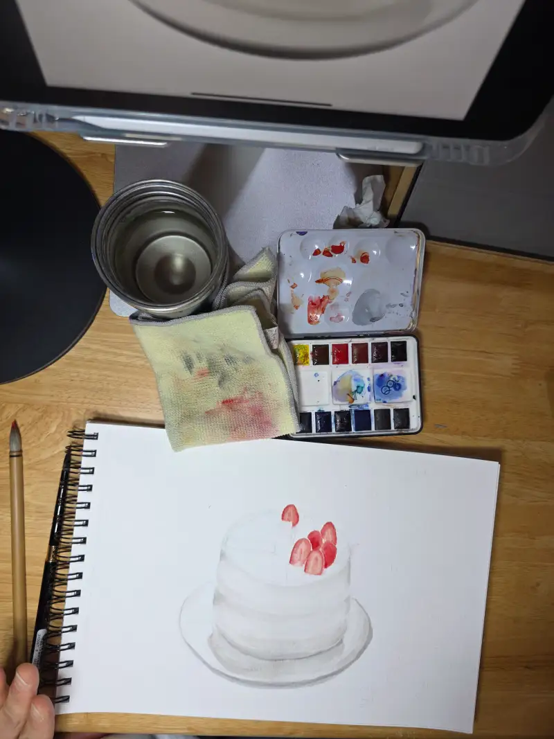 골덴코아물감,한국화붓,캔손