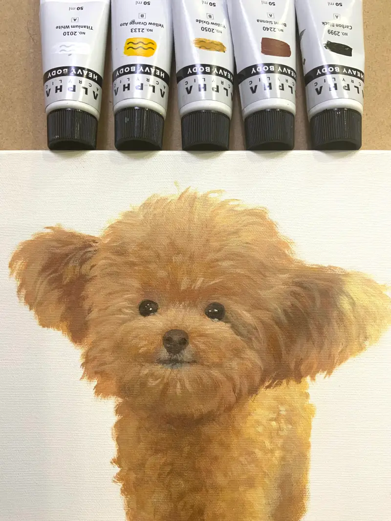 알파헤비바다아크릴물감,반려동물그리기,동물아크릴화