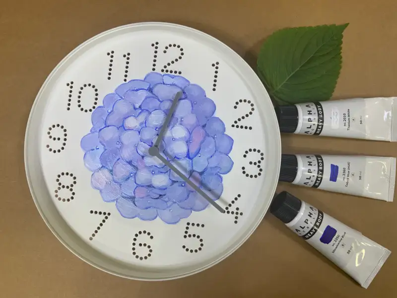 알파고점도아크릴물감,수국그리기,꽂아크릴화