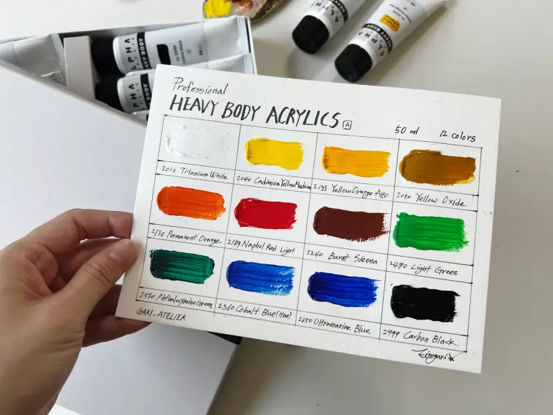 색상차트,컬러차트,알파헤비바디색상차트