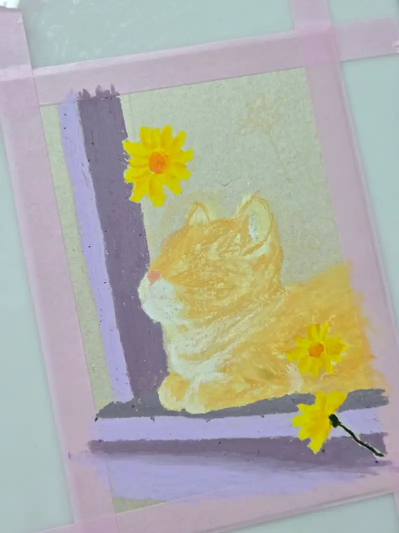 드로잉로그,화방넷드로잉로그,동물,고양이,꽃,힐링