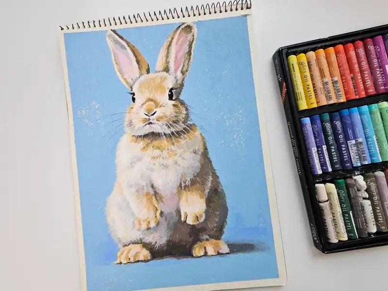 드로잉로그,토끼,동물,오일파스텔,문교