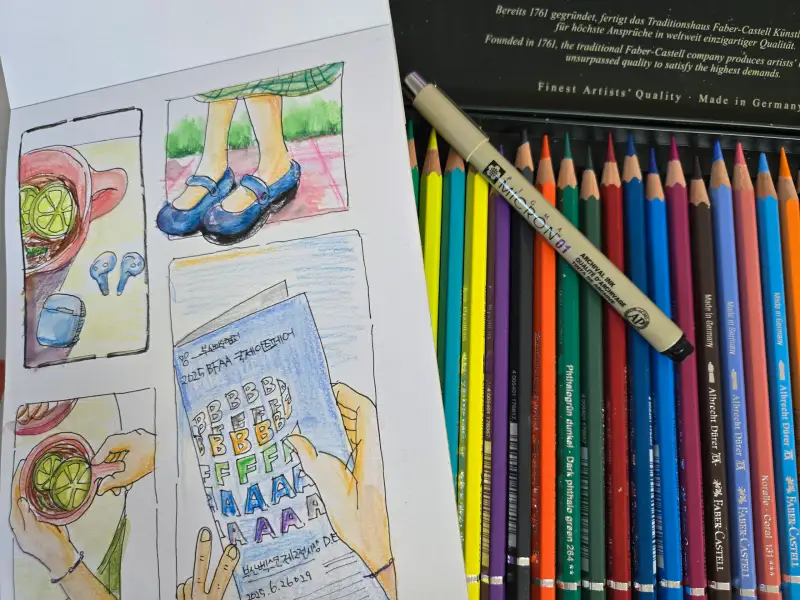 화방넷드로잉로그,파버카스텔수채삭연필,그림일기