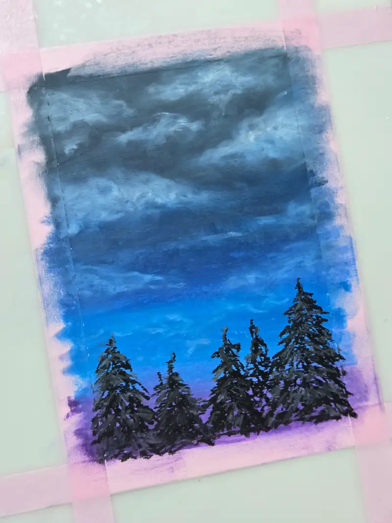 드로잉로그,화방넷드로잉로그,9기,밤하늘,멍때리기