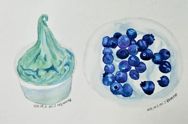 디저트,메론아이스크림,블루베리아이스크림