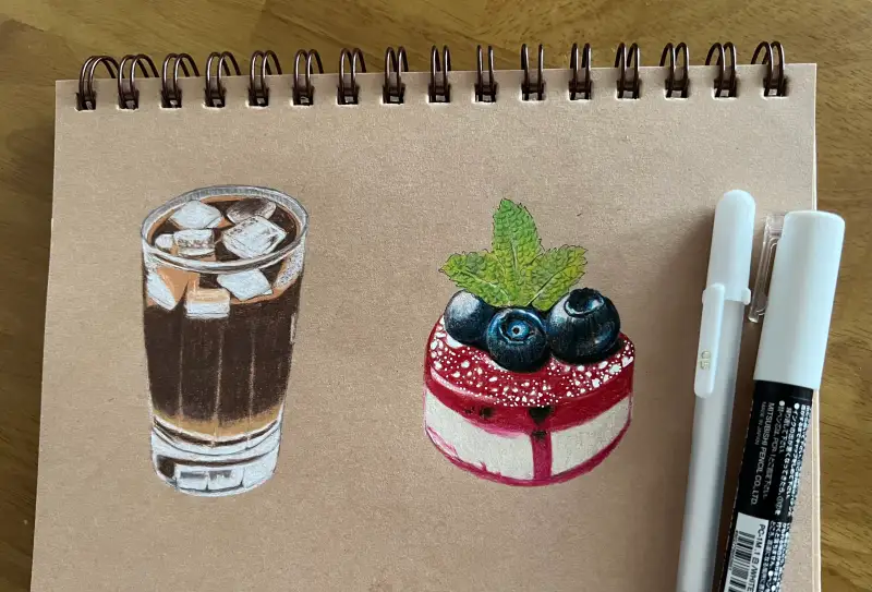 화방넷드로잉로그10기,화방넷여름방학,화방넷드로잉로그,디저트,색연필드로잉