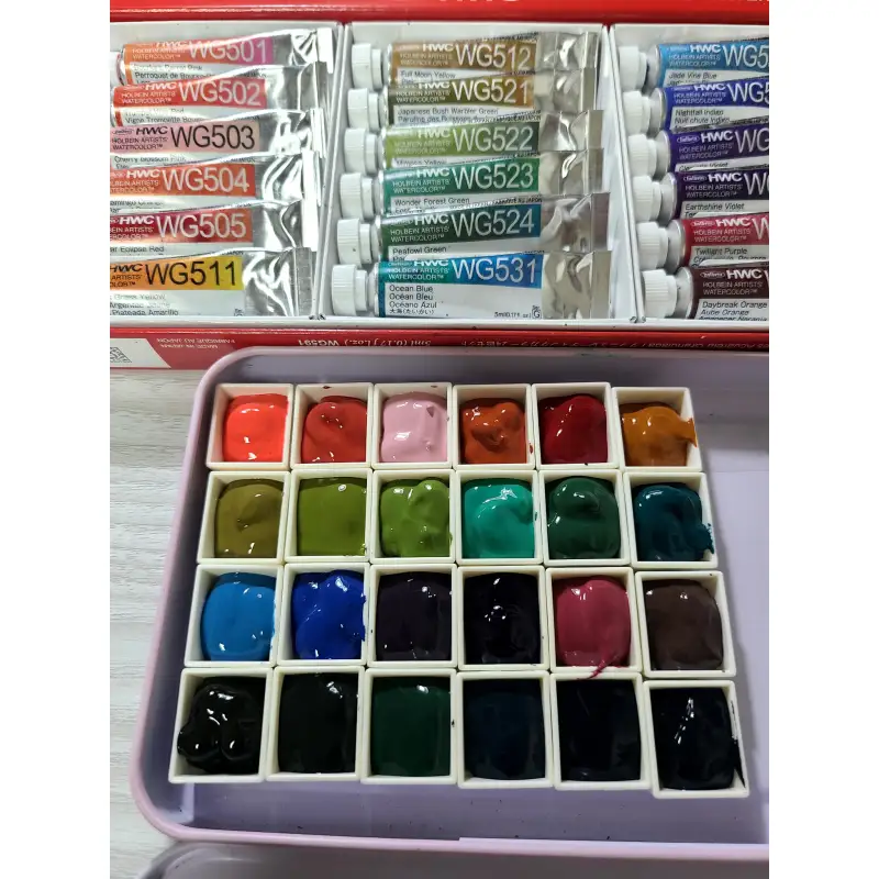 홀베인,그래뉼레이션물감,수채화물감,화방넷