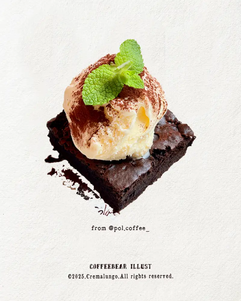 아이스크림브라우니,디저트,폴커피
