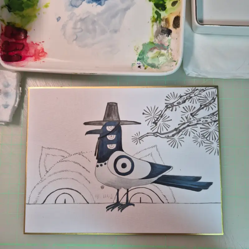 신한한국화물감,먹물