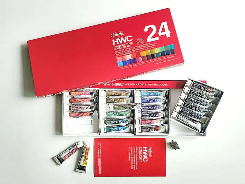 홀베인,그래뉼레이션물감,수채화물감
