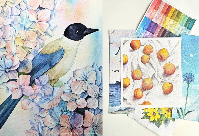 홀베인,그래뉼레이션,수채화물감