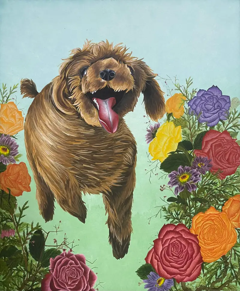 화방넷드로잉로그,드로잉로그여름방학,동물,강아지그림,동양화,20f사이즈