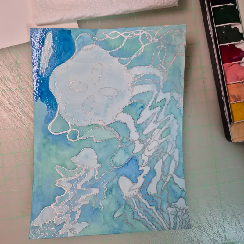 신한전문가용수채화물감,유니볼