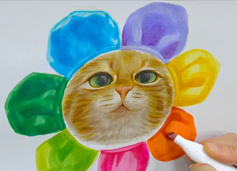 화방넷,화방넷체험단,협찬,오후후오아후,마카,고양이그리기