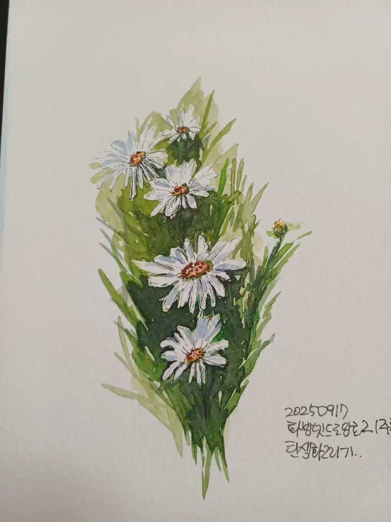 화방넷드로잉로그,1주차,탄생화그리기