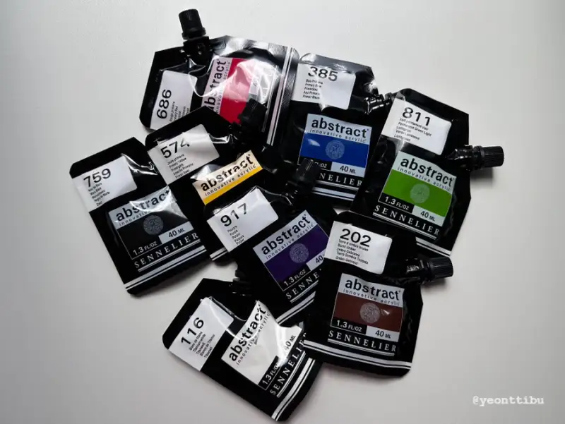 앱트트랙아크릴,시넬리에아크릴,아크릴물감