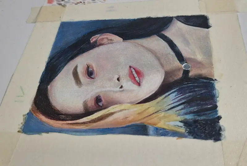 프리즈마,색연필,인물화,프리즈마색연필