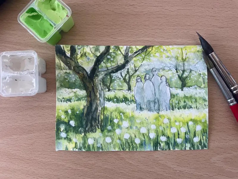 드로잉로그13기,드로잉챌린지,수채화,과슈