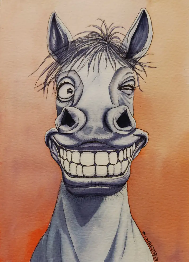 화방넷드로잉로그,드로잉로그13기,2주차,말,펜수채화,스테들러피그먼트펜,신한물감,신한패스물감,웃는말의해^-^,엔드페이퍼수채패드