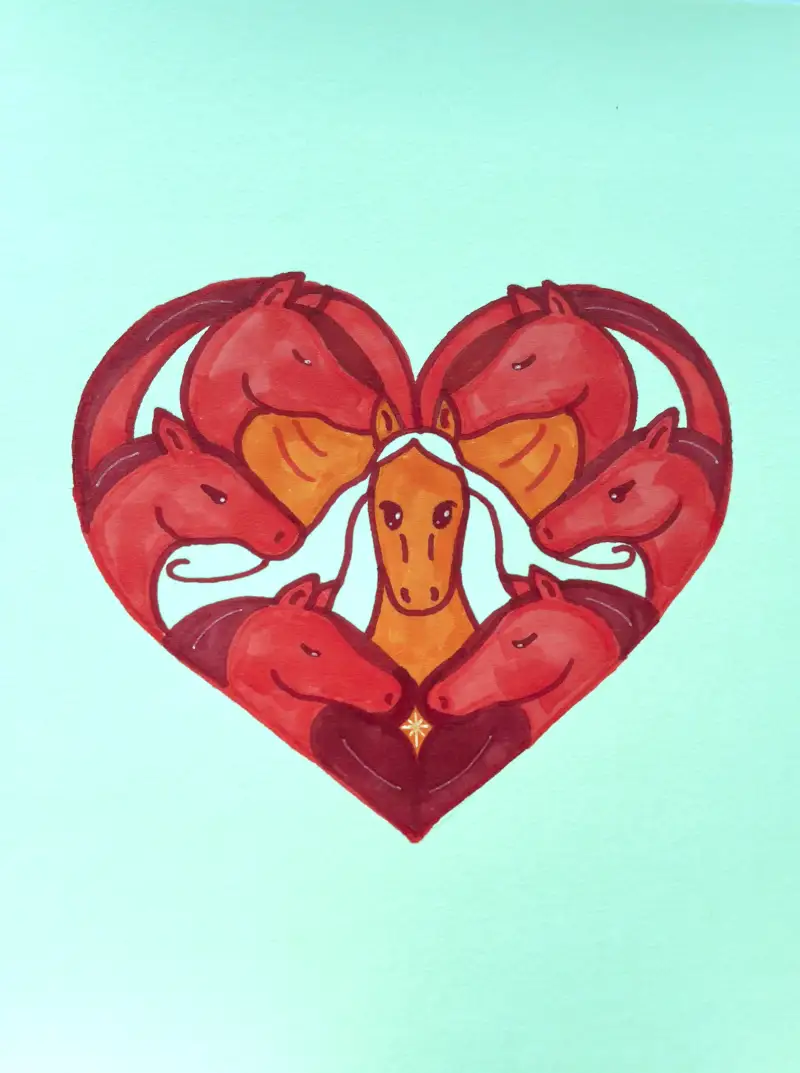 드로잉로그13,새해말그림,하트