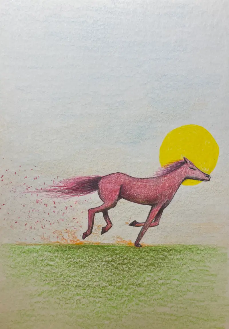 새해,붉은말,응원,행복,힘