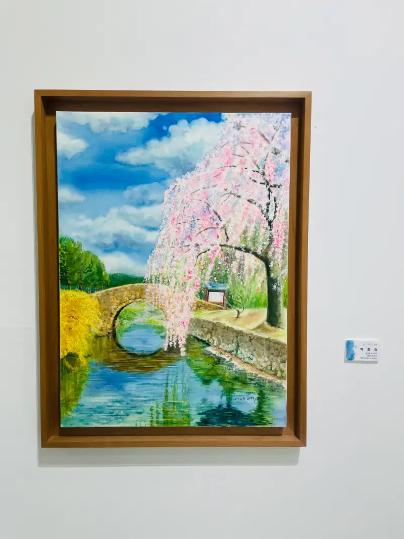 봄,벚꽃,수채화