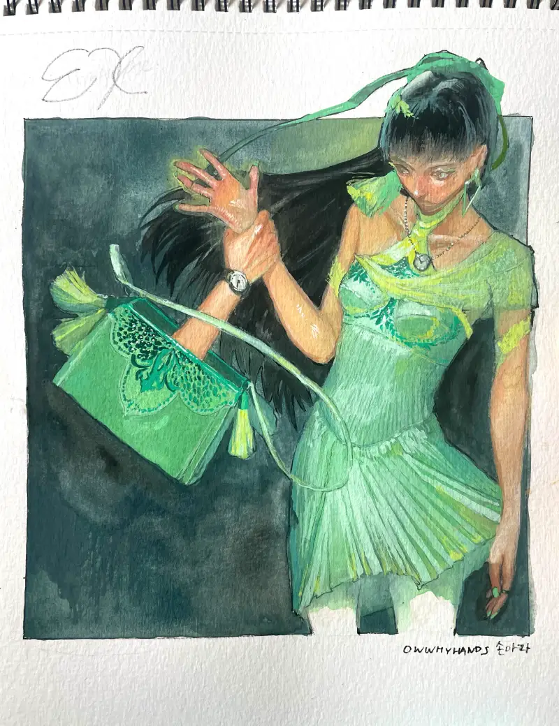 과슈,홀베인과슈,가방,피그마라이너