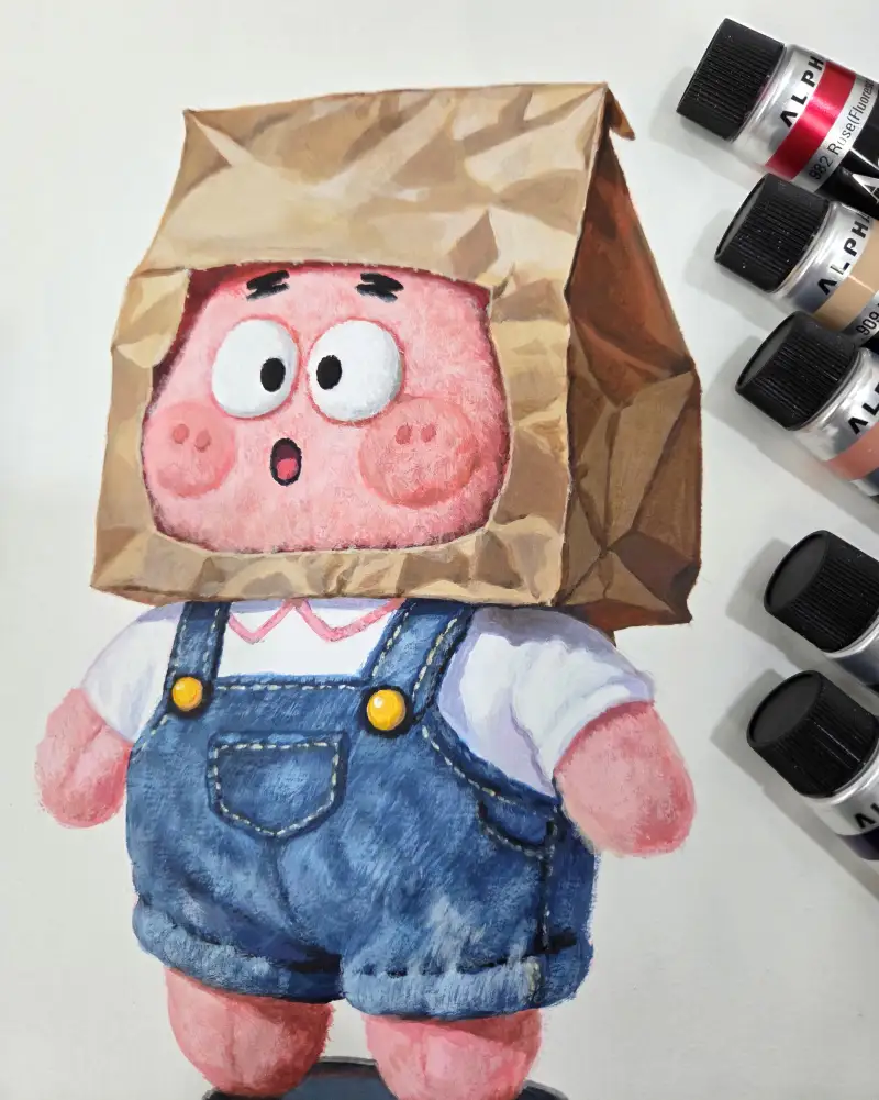 알파실버레벨아크릴물감,알파아크릴물감,개체묘사