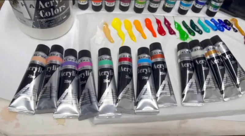 알파실버레벨아크릴물감